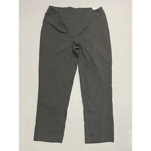 NEW Slim Sation Women Size 14 P Gray Flexible Tummy Stretchy Relaxed Leg Pants